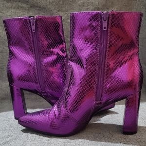 INC International Concepts Purple Ankle Boots